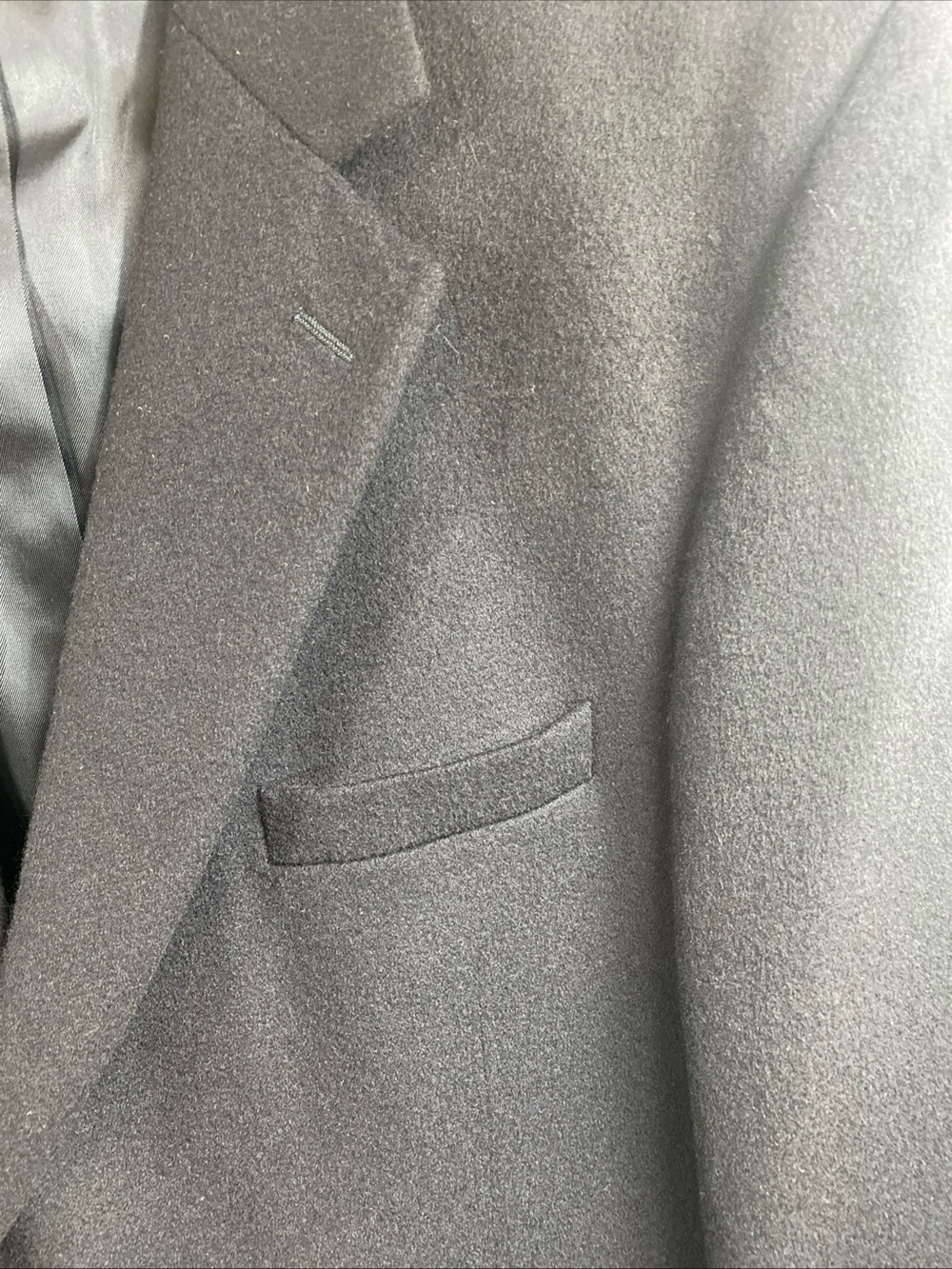 Jos A Bank 100% Cashmere Sportcoat Blazer Black Gordon 46R Old Money Business - Picture 3 of 7